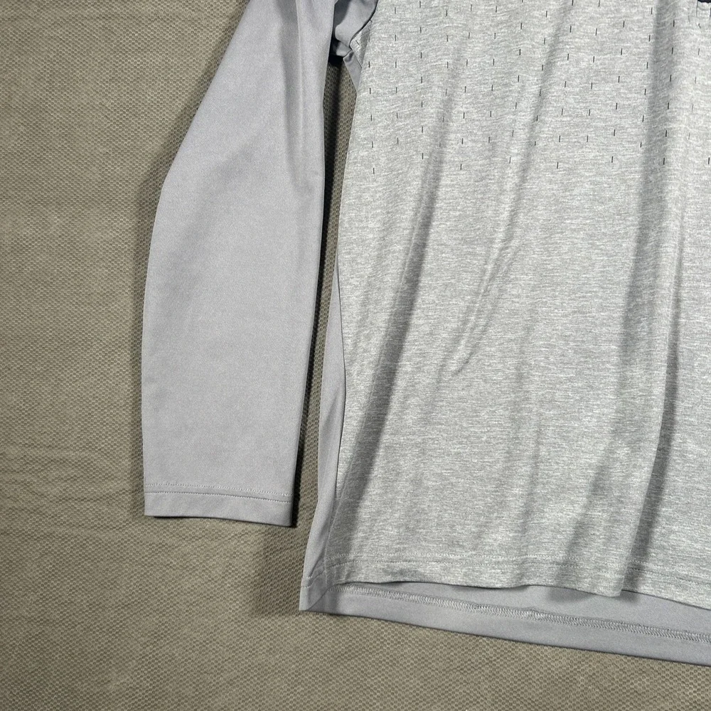 Adidas Long Sleeve Pullover 1/4 Zip Mens XL Lightweight Activewear Gray